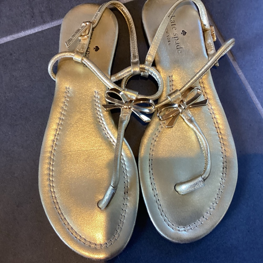 Kate spade gold sandals sz 8